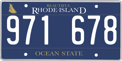 RI license plate 971678