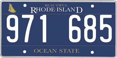 RI license plate 971685