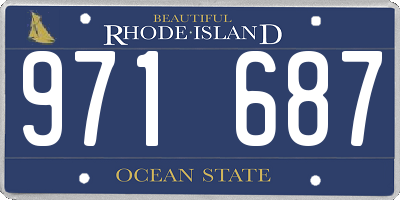 RI license plate 971687