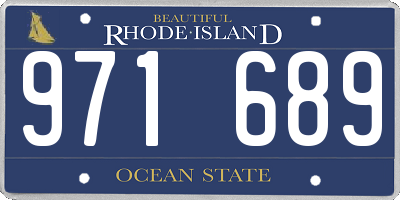 RI license plate 971689