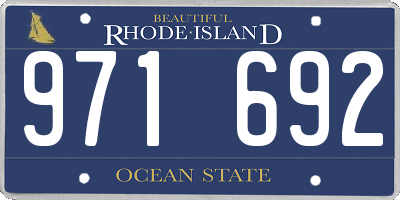 RI license plate 971692