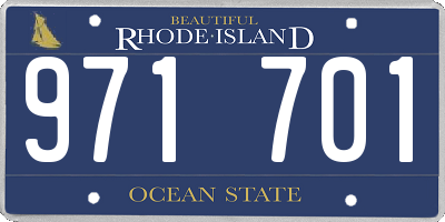 RI license plate 971701