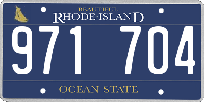 RI license plate 971704