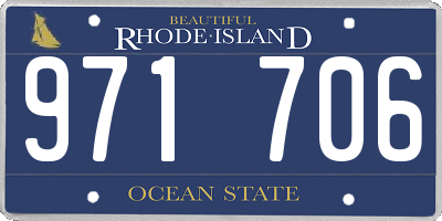 RI license plate 971706