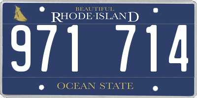 RI license plate 971714