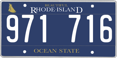 RI license plate 971716