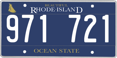 RI license plate 971721