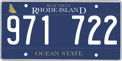 RI license plate 971722