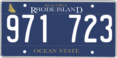 RI license plate 971723