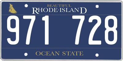 RI license plate 971728