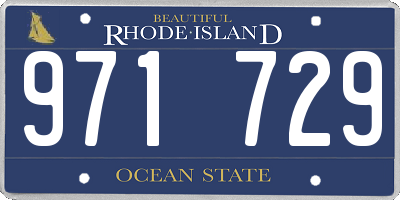 RI license plate 971729