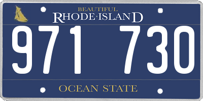 RI license plate 971730