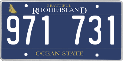 RI license plate 971731