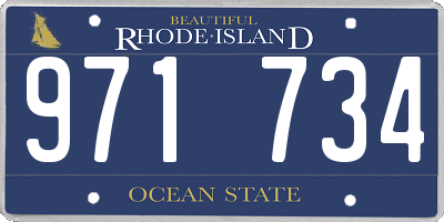 RI license plate 971734