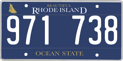 RI license plate 971738