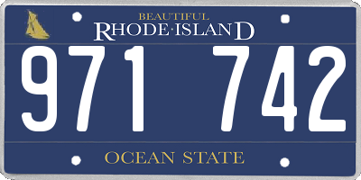 RI license plate 971742