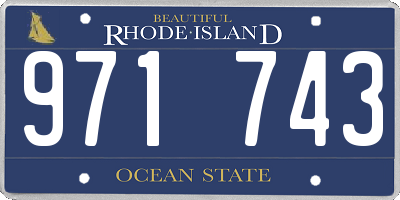 RI license plate 971743