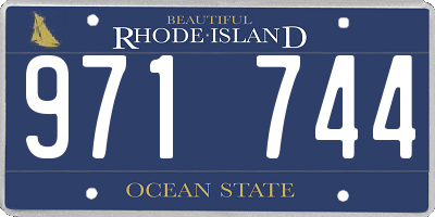 RI license plate 971744