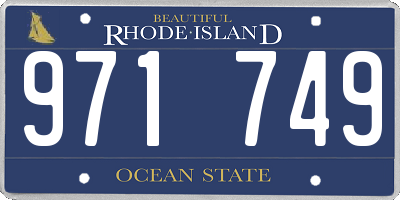 RI license plate 971749