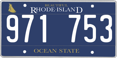 RI license plate 971753