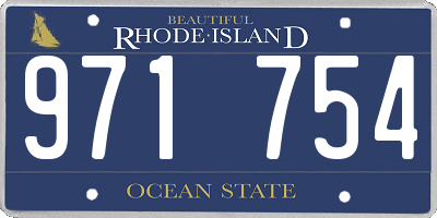 RI license plate 971754