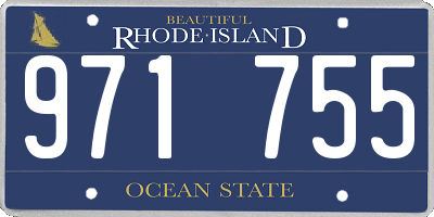 RI license plate 971755