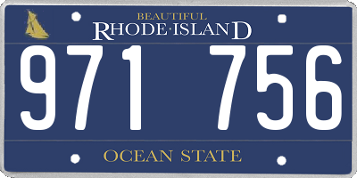 RI license plate 971756