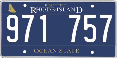 RI license plate 971757