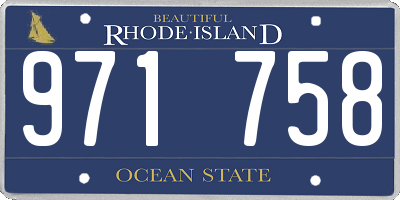 RI license plate 971758