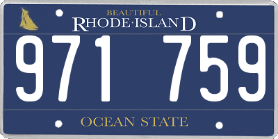 RI license plate 971759