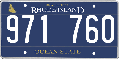 RI license plate 971760