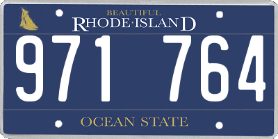 RI license plate 971764