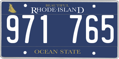 RI license plate 971765