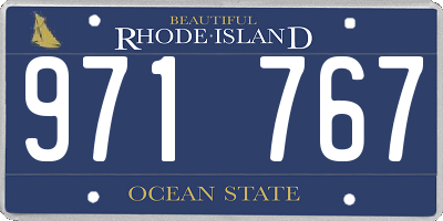 RI license plate 971767