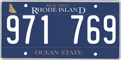 RI license plate 971769