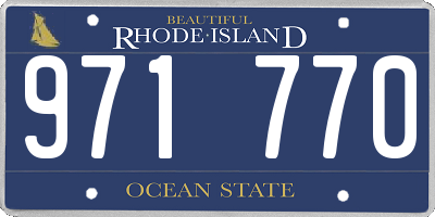 RI license plate 971770