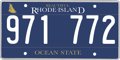RI license plate 971772
