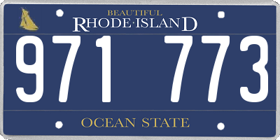 RI license plate 971773