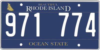 RI license plate 971774