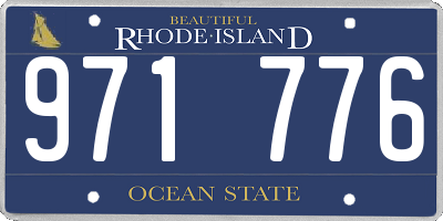 RI license plate 971776