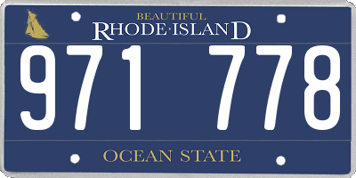 RI license plate 971778