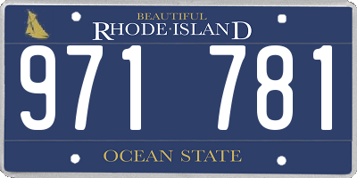 RI license plate 971781