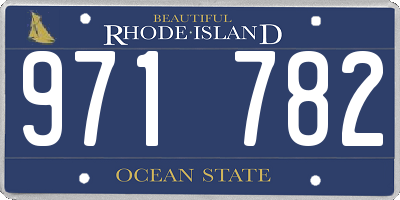 RI license plate 971782