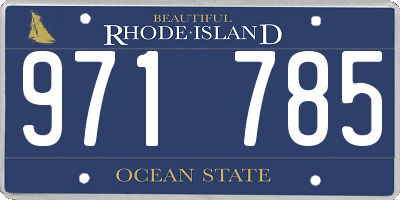 RI license plate 971785