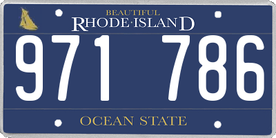 RI license plate 971786