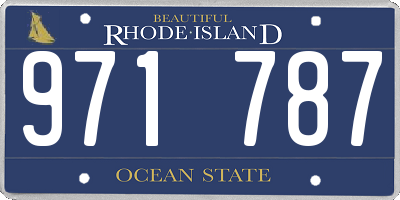 RI license plate 971787