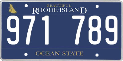 RI license plate 971789