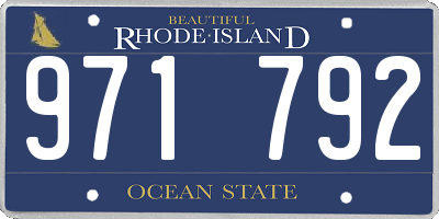 RI license plate 971792