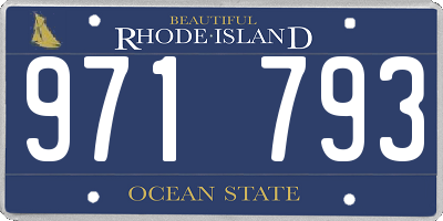 RI license plate 971793