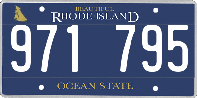 RI license plate 971795